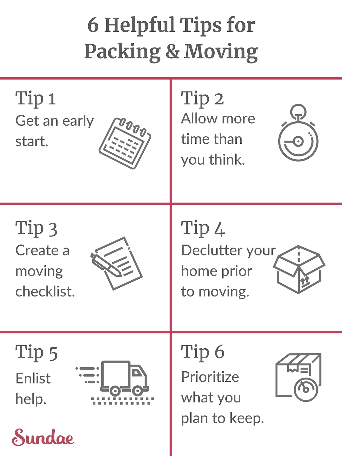 6 Helpful Tips for Moving and Packing Graphic